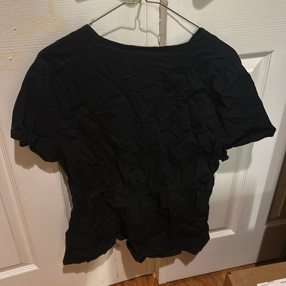 White Label Stretch Women's Black Short-Sleeve Scrubs Top XL - Picture 2 of 6